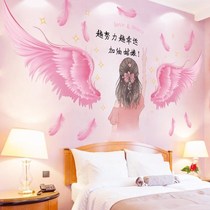 3D Solid girl bedroom wall sticker Girl Hearts Applid dorm headboard stickers Self-adhesive tennis Red Room Placement Wallpaper