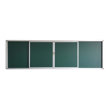 Supply left and right movable combined silver large frame push-pull blackboard dust-free and easy-to-wipe push-pull green board