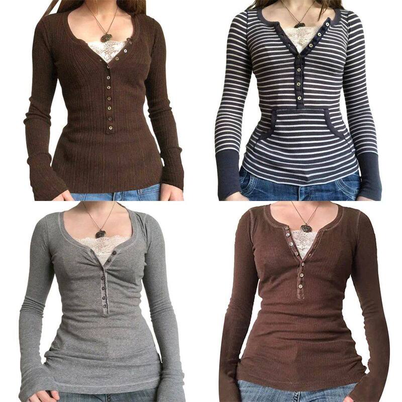 Vintage Lace Patchwork Cute Cotton Tshirts Women Korean Fashion