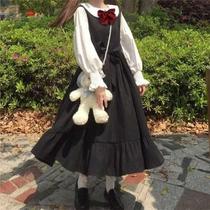 Japanese sailor clothes girl student's top Korean style doll classmate long sleeve dress college style school uniform suit cute style