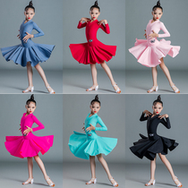 Female childrens black pool Latin dance competition rules to serve high-end performance The new professional exam-level big swing practice utility-style