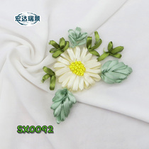 Retro solid flower embroidery lace mesh cloth silk with embroidered brooch bouquet clothing accessories accessories accessories