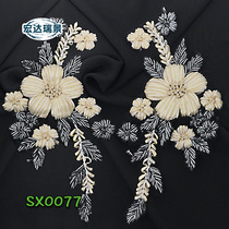 Solid retro handmade silk with embroidered cuffs assorted dresses clothing flowers embroidered cloth with accessories to decorate accessories