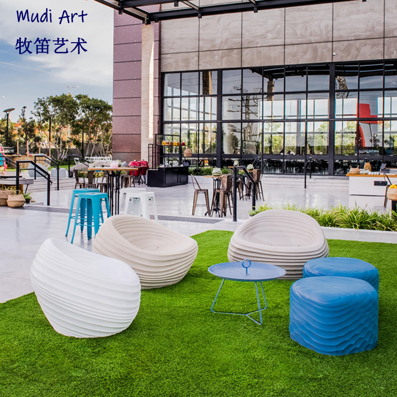 Riverside Chair Glass Fiber River Chair Outdoor Thread Chair Sample House Display Center Hotel Reception Negotiation Chair