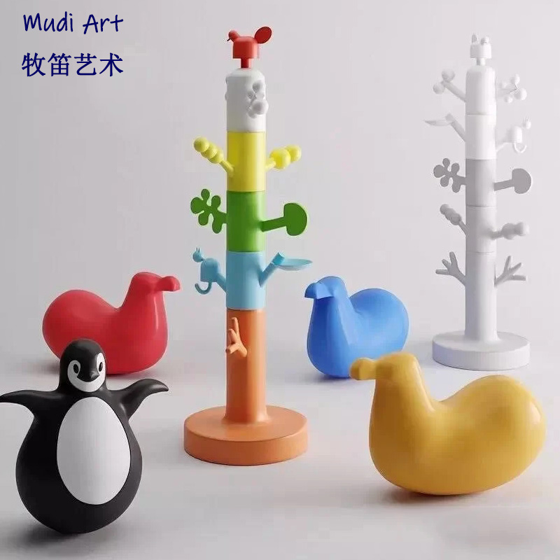 Dodo dodo bird shape ornaments FRP children's animal shape toy chair playground art home decoration