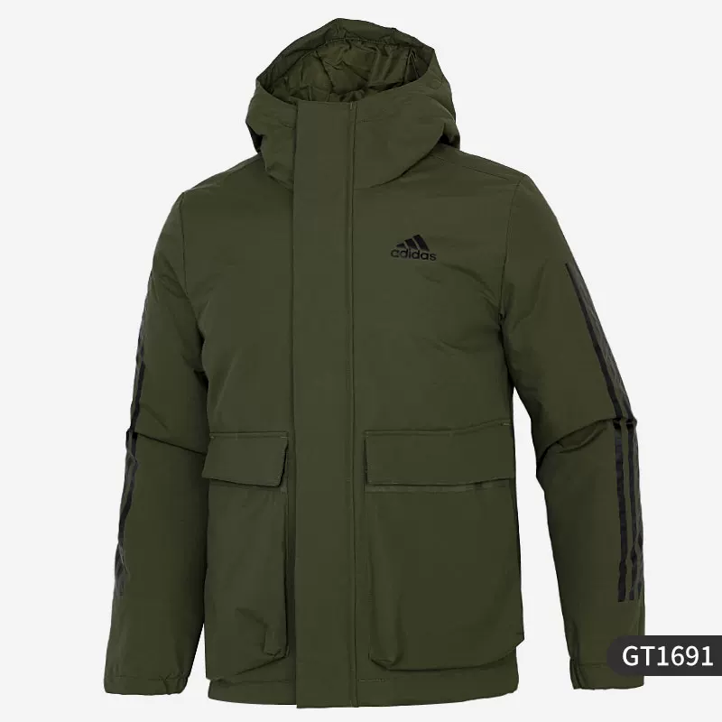 Adidas/ Зимняя дорожная теплая спортивная куртка для отдыха с капюшоном