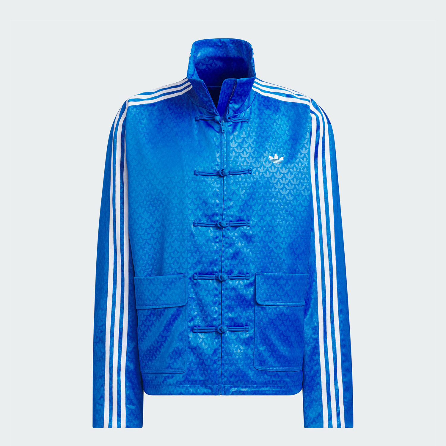 adidas 青XLサイズ　中国限定 ジャケット フロントボタン付きJC9263 adidas 青 Lサイズ中国限定 ジャケット フロントボタン付きJC9263