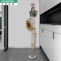Hansgeja Nordic brass marble floor clothes hat rack bedroom clothes rack modern living room light and luxurious