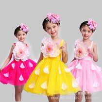 61 Childrens performance clothing Puff yarn dress Girls chorus dress Performance clothing Student bib princess dress