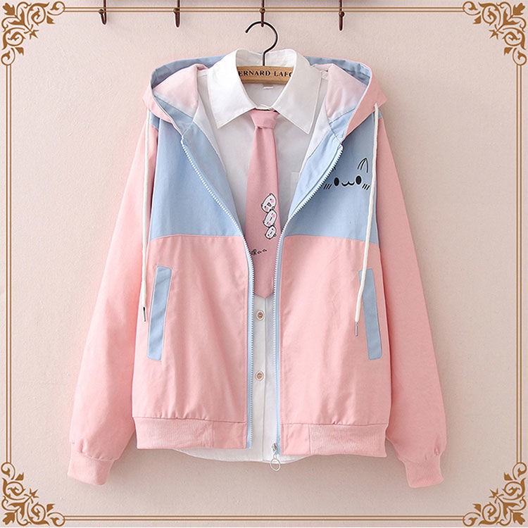 Teenage girl child spring autumn clothing 8-12 years old CUHK Scout thinner jacket 13-15 junior high school student 11 casual jacket
