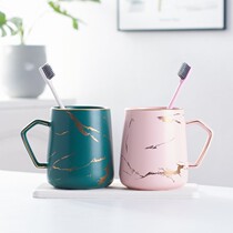 Couple mouthwash cup Nordic Ceramic brushing cup Household pair of tooth cylinder cup Simple creative light luxury washing set