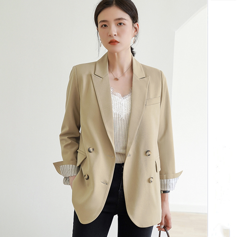 The counter replaces Xiaohejia 2022 new slim slim commuter suit Zhihe solid color long-sleeved suit suit