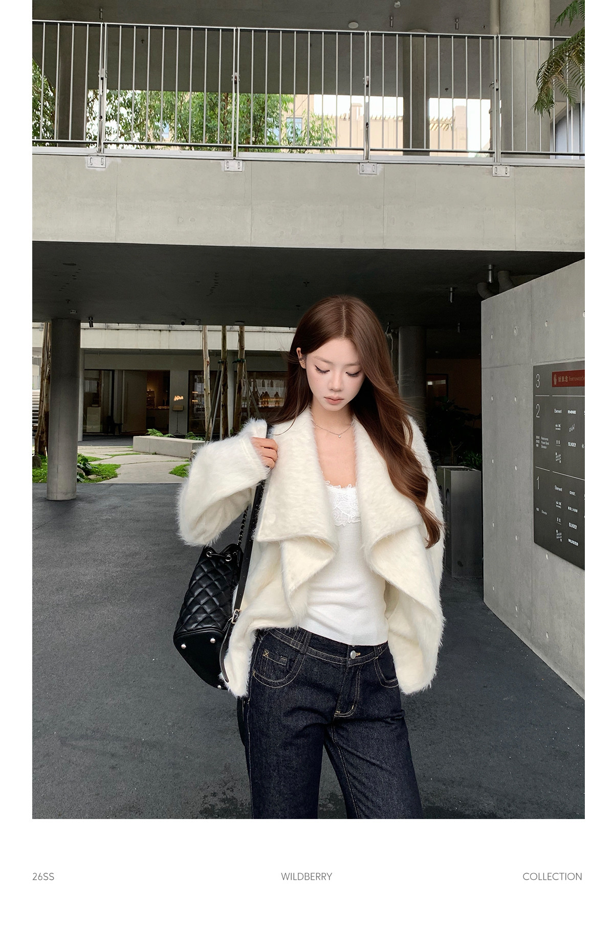 Wildberry Cropped Fleece Big Lapel Jacket