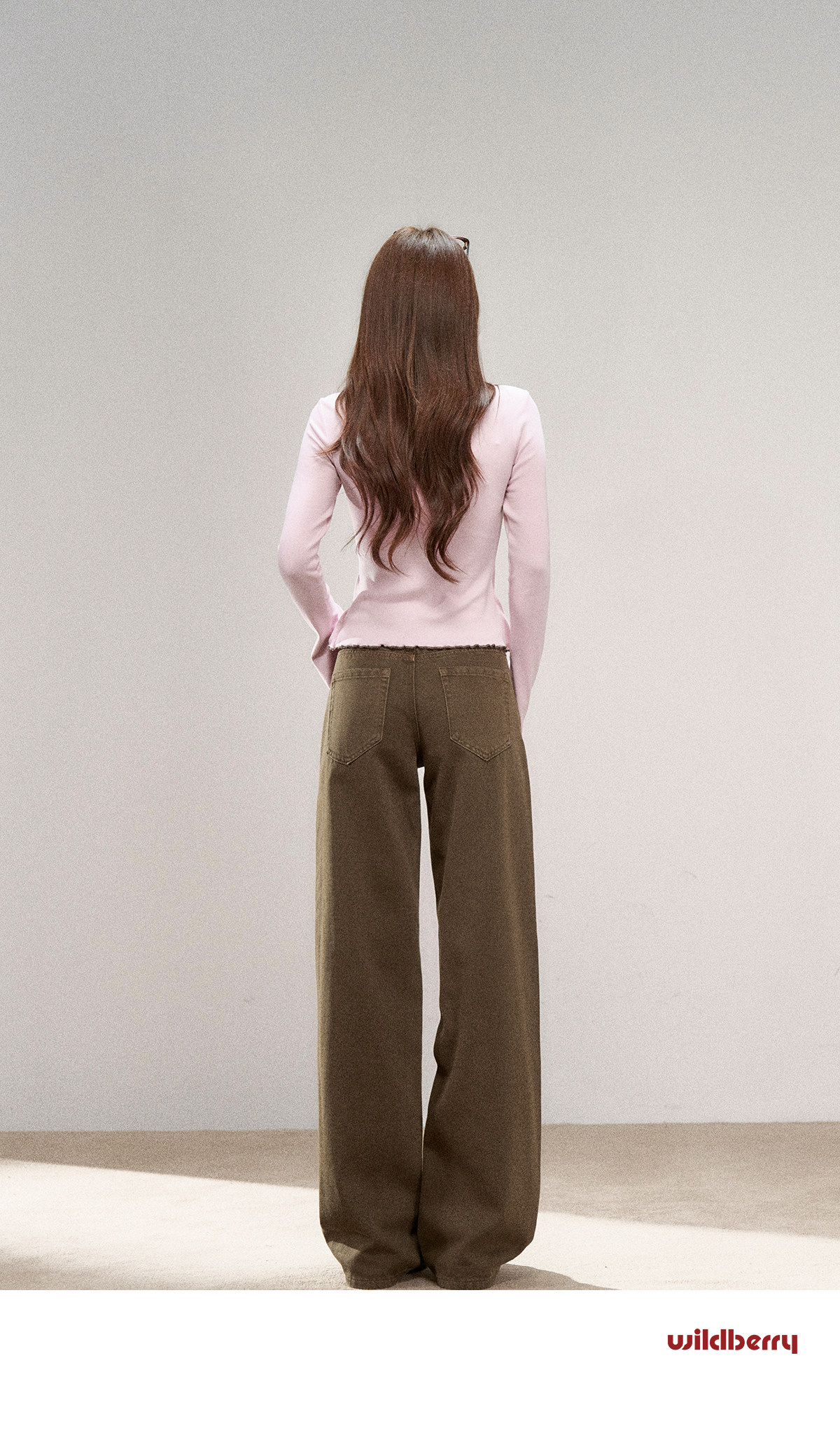 Wildberry Brown Wide-Leg Jeans
