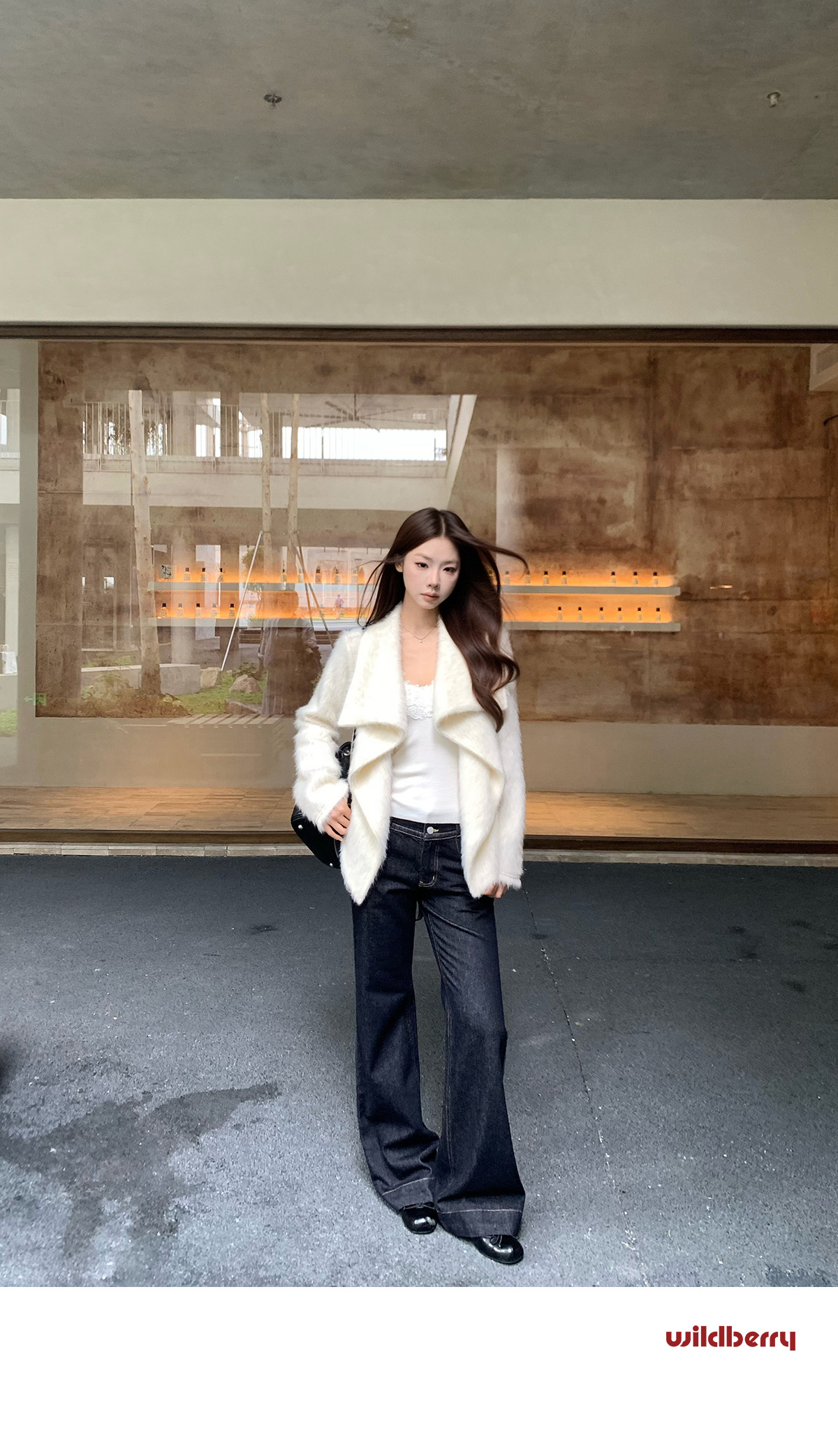 Wildberry Cropped Fleece Big Lapel Jacket