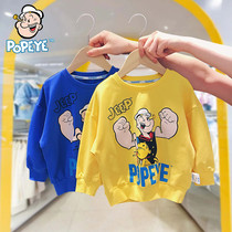 Vigorous sailor POPEYE child cartoon sweatshirt 2022 fall new male and female child jacket oversea qi