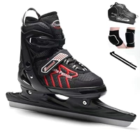 Черный -красный катание на коньках+рюкзак+коленная площадка+крышка ножа
