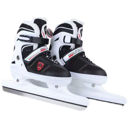 Регулируемые профессиональные туфли подходит для мужчин и женщин, флисовый детский хоккей для взрослых, подходит для начинающих, увеличенная толщина