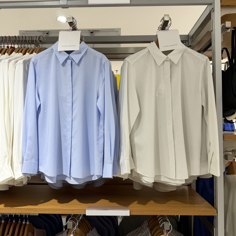 Premium Spring/Summer Women's Fashion Striped Long Sleeve Commuter Shirt Cloud Shirt 482822/482823
