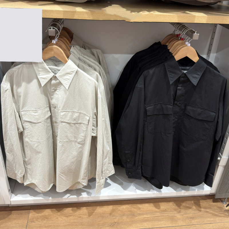 Japanese Style Spring and Summer New Men's and Women's Casual Retro Workwear Loose Shirt Long-Sleeve Shirt Jacket 484136