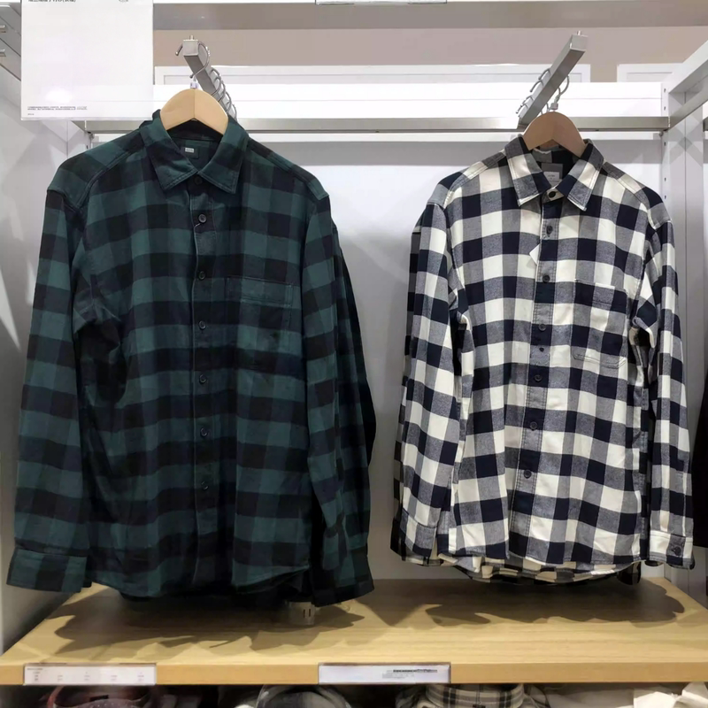 Youyixin New Autumn and Winter Men's and Women's Flannel Plaid Shirts Long-Sleeved Shirts Loose Thin Jackets 480772