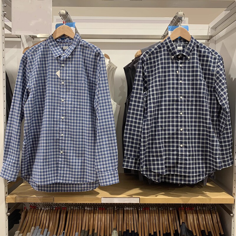 Youu New Men's and Women's Long-Sleeve Plaid Cotton Shirt Casual Thin Jacket 476016/476014