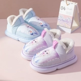 Детские тапочки, удерживающая тепло нескользящая обувь, зимние туфли для принцессы, сапоги