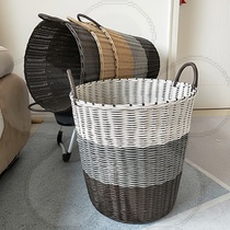 Plastic Imitation Vine Woven Dirty Clothes Containing basket Toy Basket Dirty Clothes Basket Home containing Divine Hand Lift Basket Finishing Basket