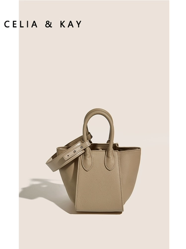 Демисезонная сумка через плечо, универсальная изысканная портативная корзина, из натуральной кожи