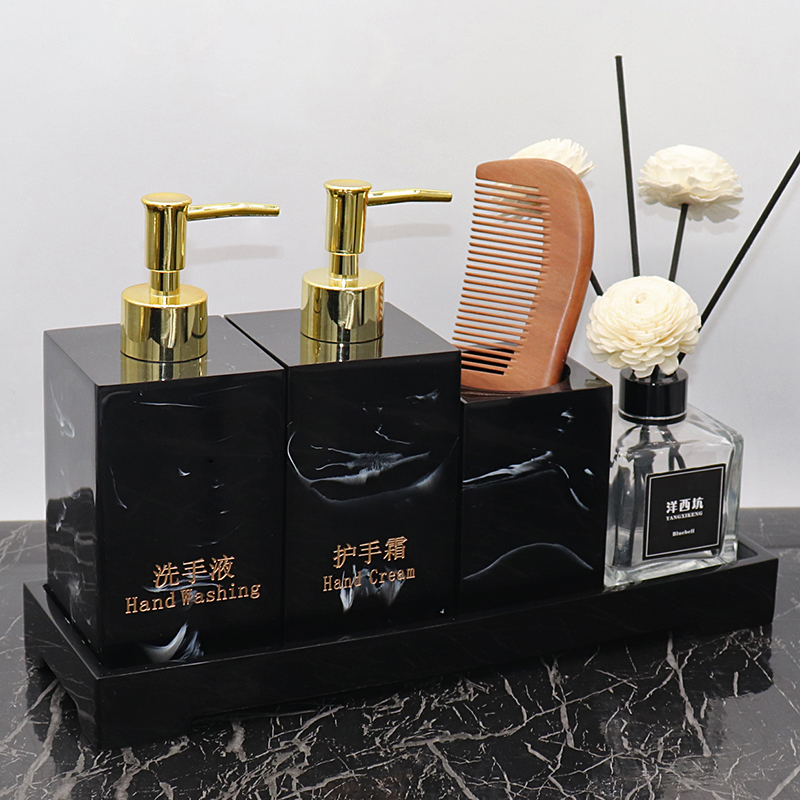 Hotel bathroom powder room hand sanitizer press bottle shampoo shower gel empty bottle high-end lotion sub-bottling set