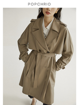 Ou Rui ◆ Treasure windbreaker Long and short models Danging high density fabric small man temperament jacket female spring and autumn