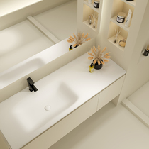 DuPont Corian artificial stone integrated basin bathroom cabinet combination bathroom washbasin cabinet bathroom customization