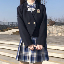 Original genuine JK uniform dress suit suit full set autumn winter checkered skirt Children schoolgirls College Wind school uniforms