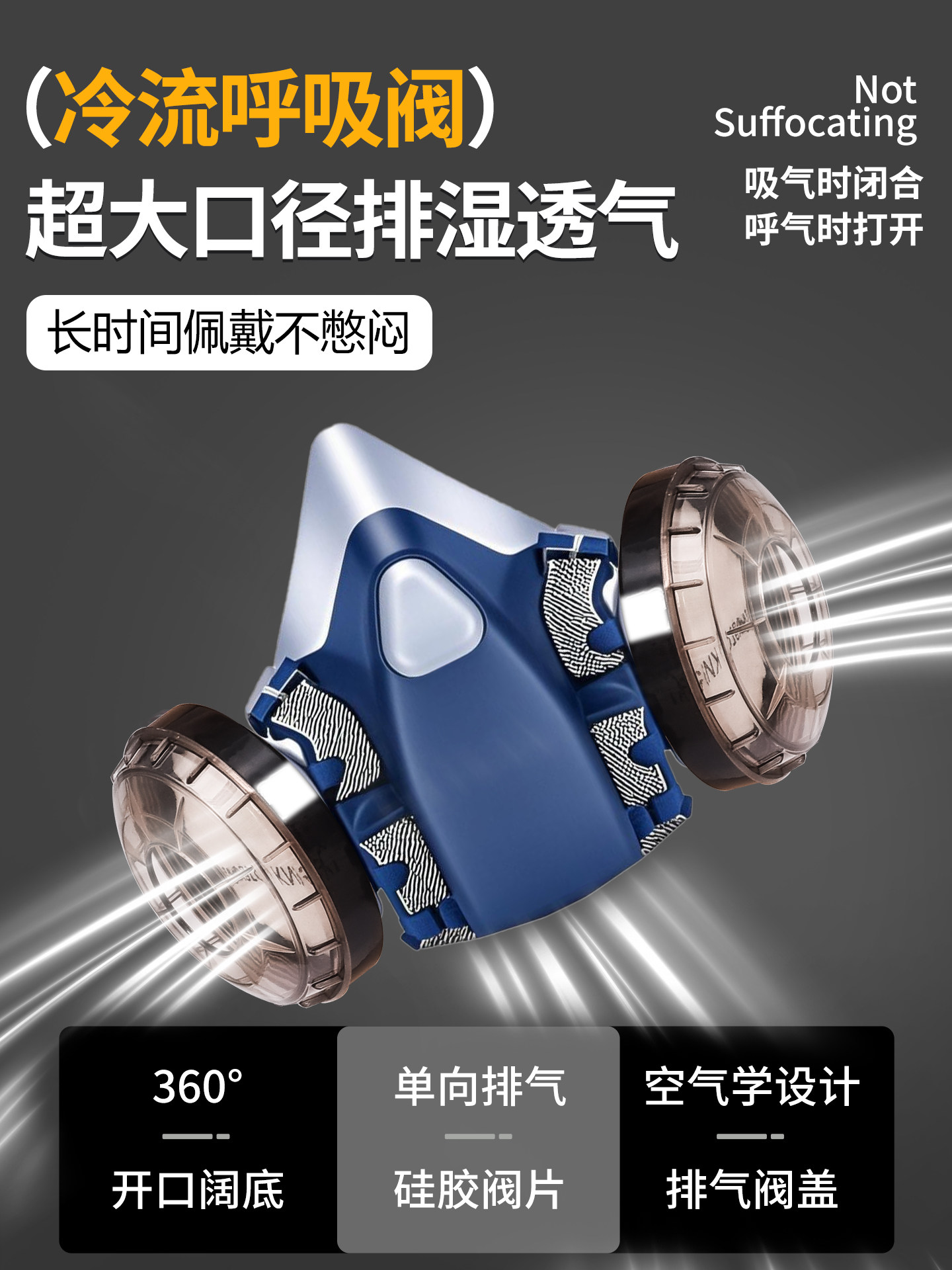 German Dust-Proof Heavy Dust Mask Industrial Dust-Proof Mask Dust-Proof Lung Easy to Breathe Kn95 Genuine Dust-Proof