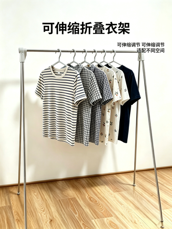 Telescopic Folding Clothes Drying Rack, Portable Travel Hotel Balcony Thickened Floor-Standing Foldable Stainless Steel Clothes Drying Rack Telescopic Folding Clothes Drying Rack, Portable Travel Hotel Balcony Thickened Floor-Standing Foldable Stainless Steel Clothes Drying Rack