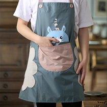 Cartoon kitchen god foodie apron can wipe hands household kitchen waterproof and oil-proof overalls striped fashion coveralls for cooking