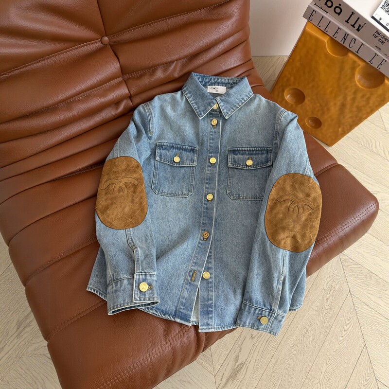 High-End 26 Early Autumn New Denim Jacket with Elbow Patch Design, Casual and Versatile Top