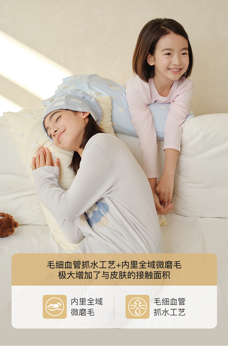 【朱丹推荐】likeuu儿童睡衣男女孩家居服2026新款亲子莫代尔睡裙 — 14