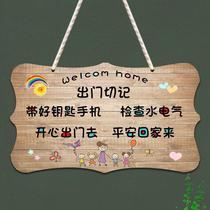 Welcome home decoration sign creative couples family motto house rules cute room door number warm reminder home pendant