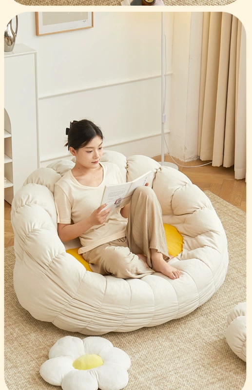 Ghế sofa lười có thể nằm và ngủ trên chiếu tatami túi đậu phòng ngủ ghế sofa nhỏ đơn ban công ghế thư giãn ghế dài sâu bướm