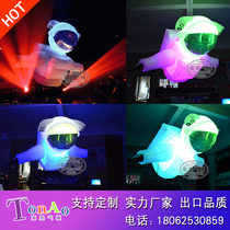 The new inflatable simulation colorful lights hanging luminous astronaut inflatable model bar shopping mall atmosphere to create beautiful Chen decoration