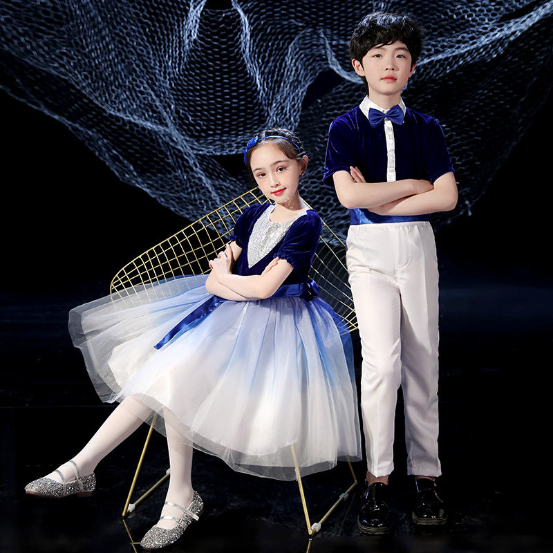 61 Children's Choral Performance to Serve Male And Female Chorus Students Poetry Recitation Kindergarten Performance Costumes