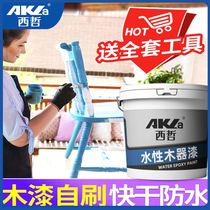 Xizhe water-based paint wood paint old furniture renovation color change door wood wood paint white paint varnish paint household self-brushing