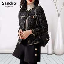 Sandro Hepburn 2022 autumn new domestic temperament outer tops all-match small fragrance coat