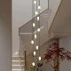Staircase Chandelier Villa Duplex Loft Living Room Hotel Lobby High-Ceiling Chandelier Restaurant Bar Modern Minimalist Chandelier