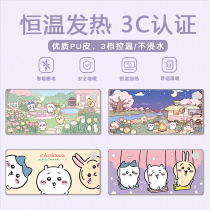 Chiikawa Winter Heated Mouse Pad Extra Large Cute Chiikawa Usaki Heating Hand Warmer Desktop Pad