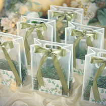 Transparent gift bag small high-end large souvenir handbag gift packaging box empty plastic gift bag