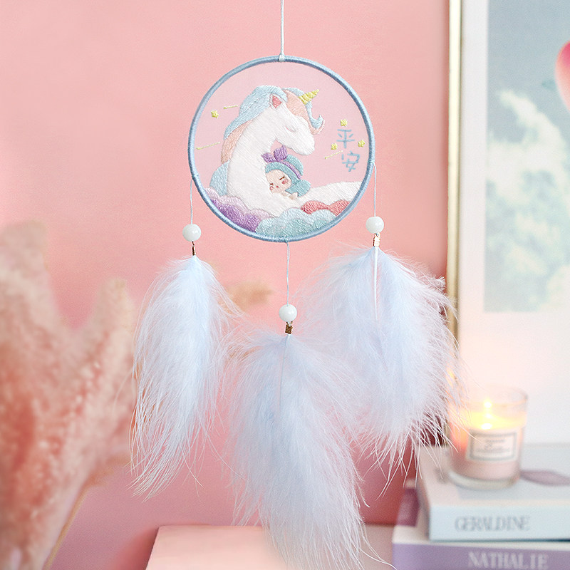 Embroidery Ping Anfu beginners simple handmade diy material package Ping An Fu car pendant self-embroidered for boyfriend