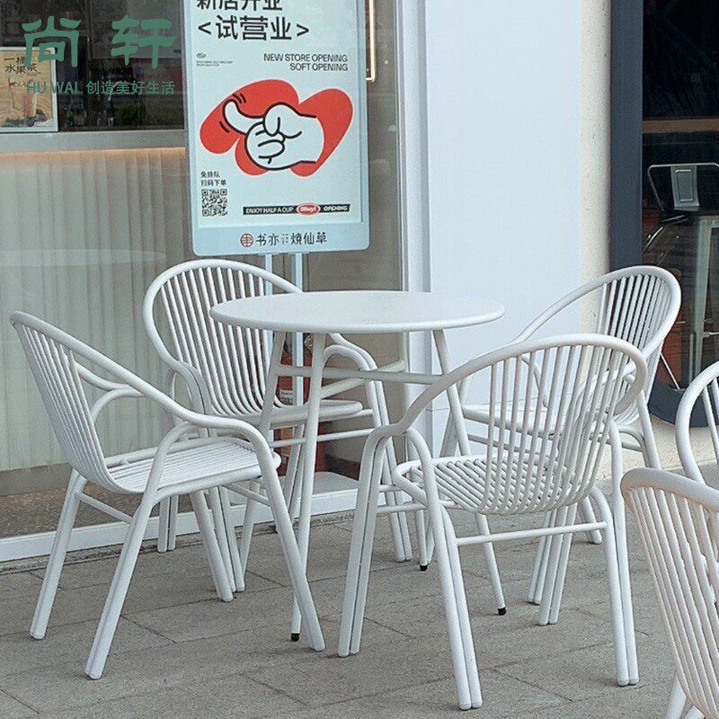 Net Red Balcony Table And Chairs Outdoor Table And Chairs Iron Art Casual Minima Table And Chairs Combined Fields Garden Courtyard Coffee outdoor table and chairs