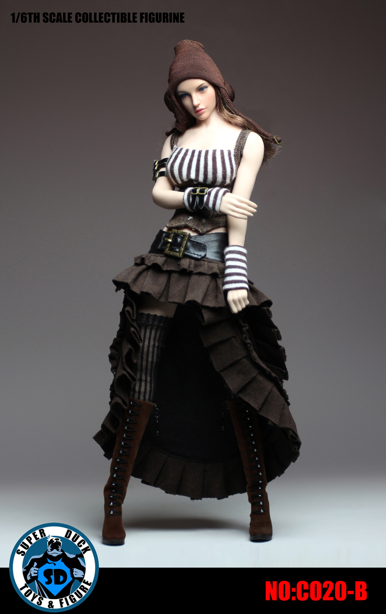 SUPER DUCK 1//6 Punk Gray Steam Dress Costume Model C020-A For 12/" PH JO TBL Body